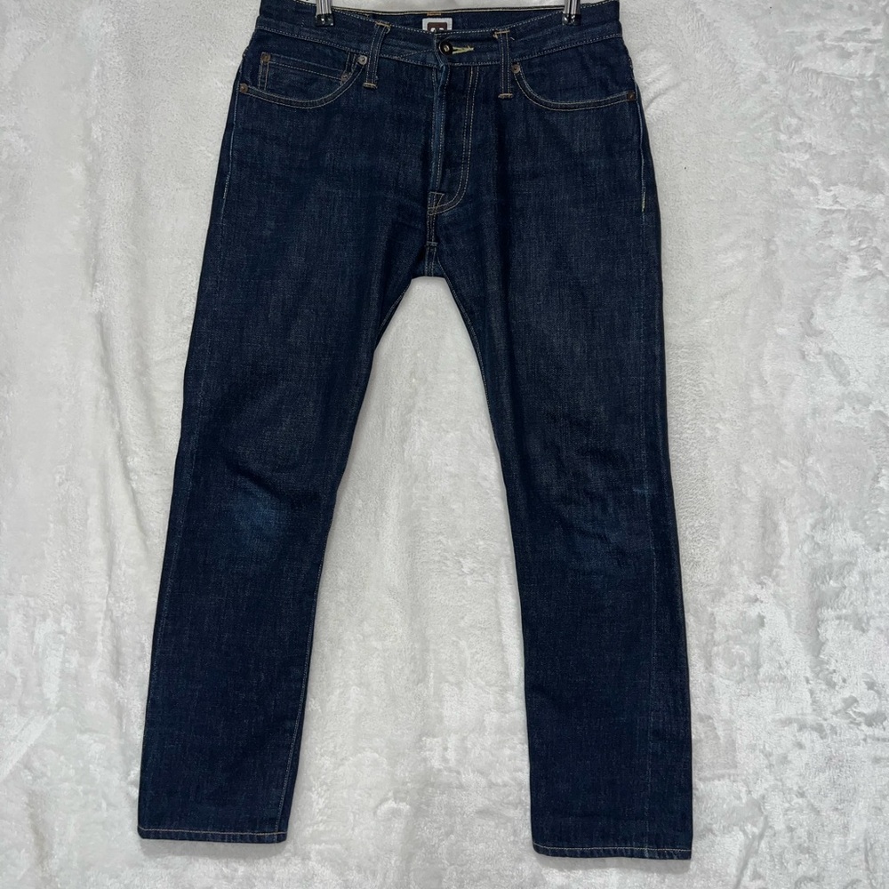 Tellason Gustave Slim Tapered Selvedge White Oak Denim Jeans - Men's Size 29x27